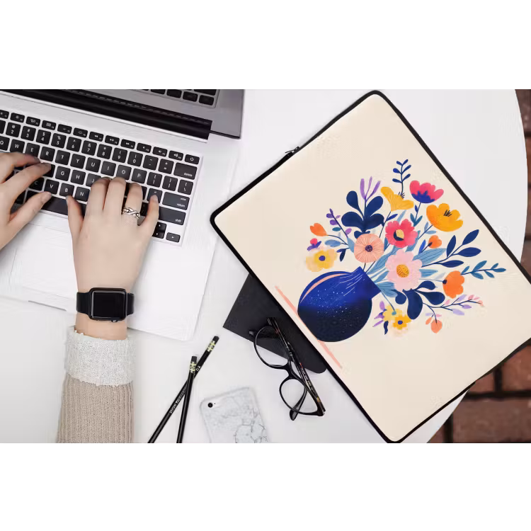 Laptophoes - Vaas - Bloemen - Boeket — 3