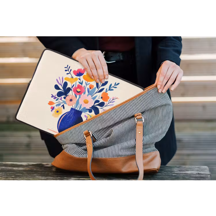 Laptophoes - Vaas - Bloemen - Boeket — 4