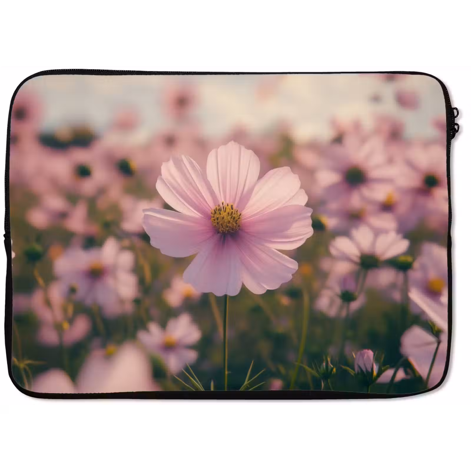 Laptophoes - Bloemen - Paars - Wazig — 1