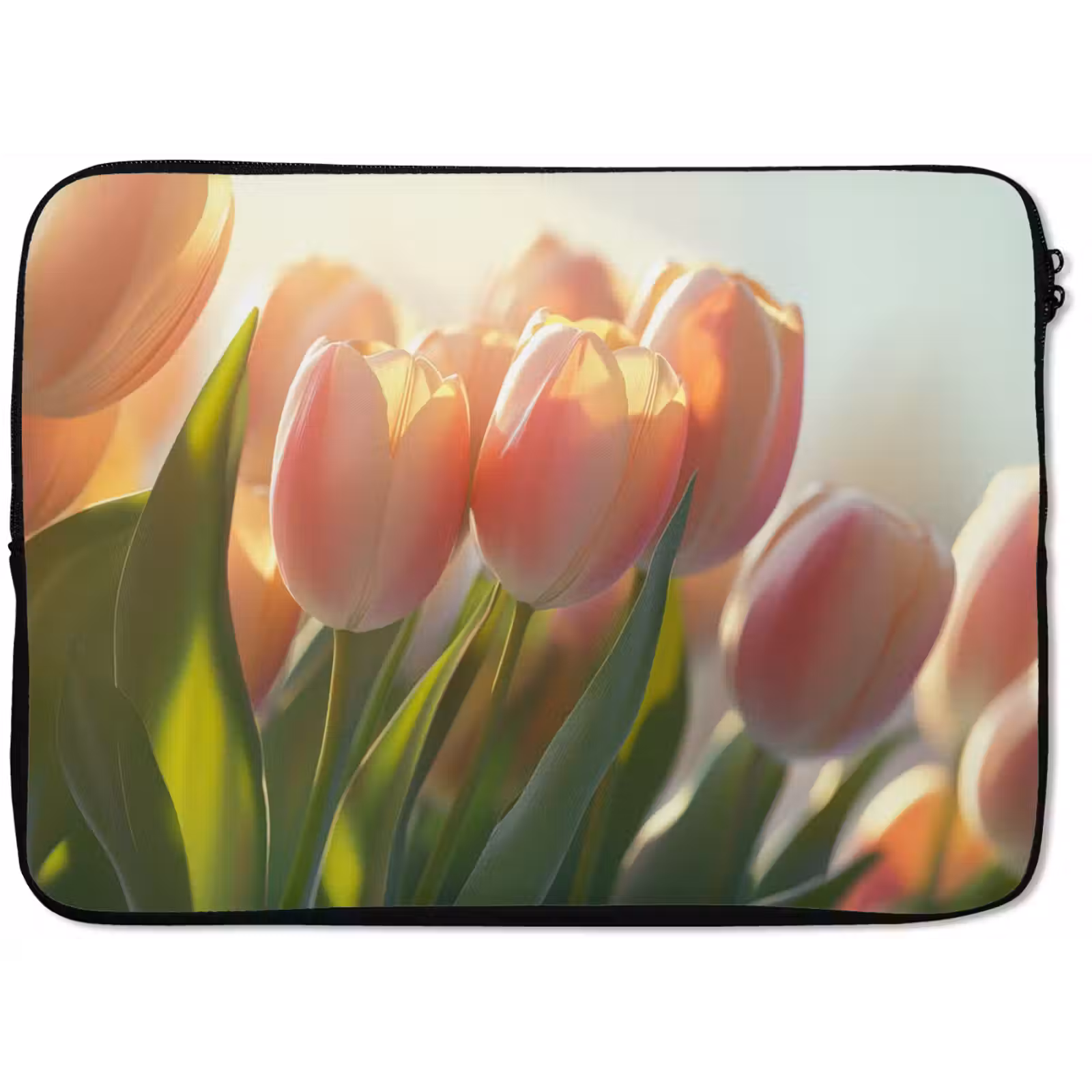 Laptophoes - Tulpen - Roze - Zonnestralen — 1