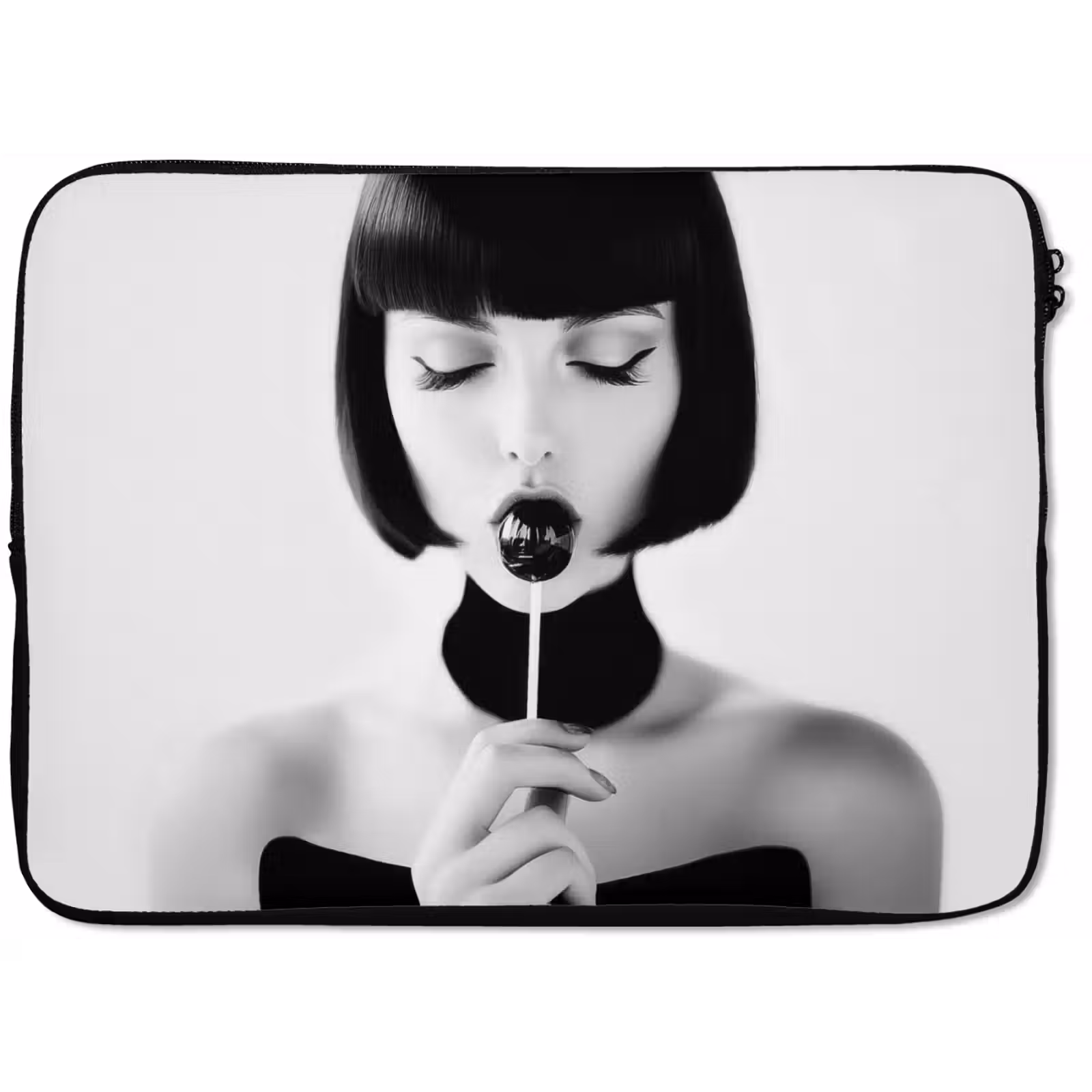Laptophoes - Vrouw - Lolly - Zwart - Wit — 1