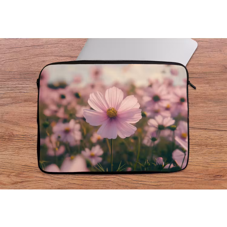 Laptophoes - Bloemen - Paars - Wazig — 2