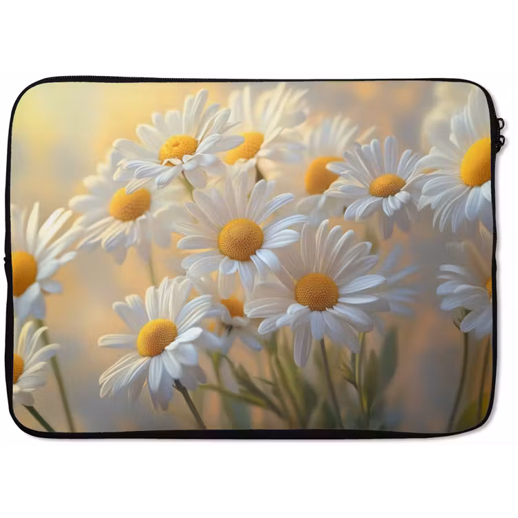 Laptophoes - Madeliefjes - Wit - Zonlicht — 1