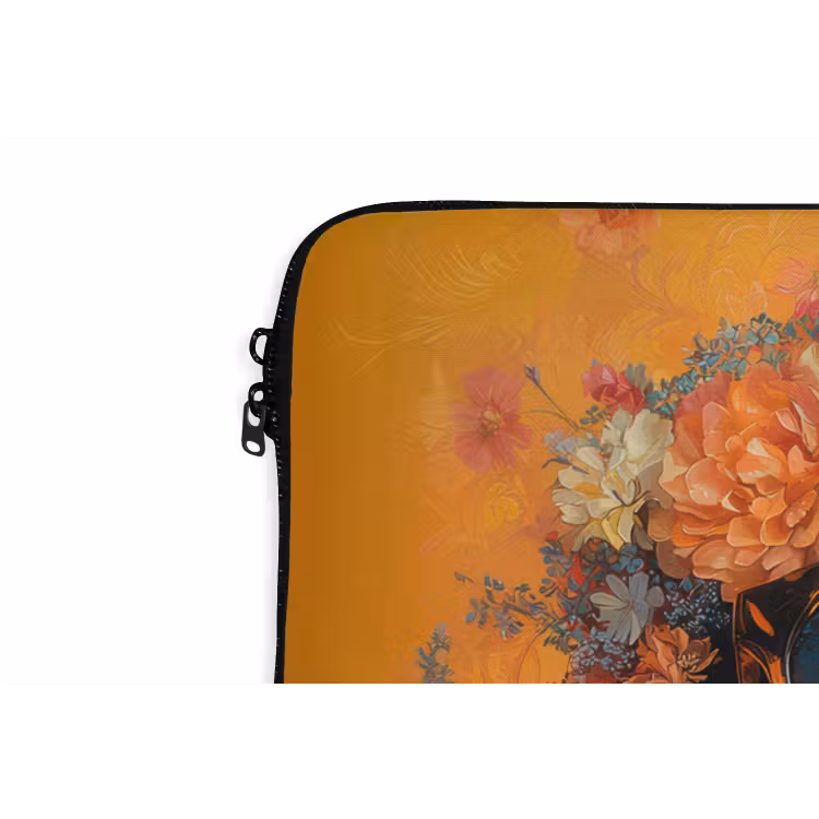 Laptophoes - Vrouw - Bloemen - Aesthetic - Oranje — 6