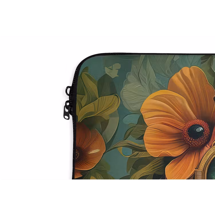 Laptophoes - Vrouw - Bloemen - Vlinders - Natuur - Vintage — 5