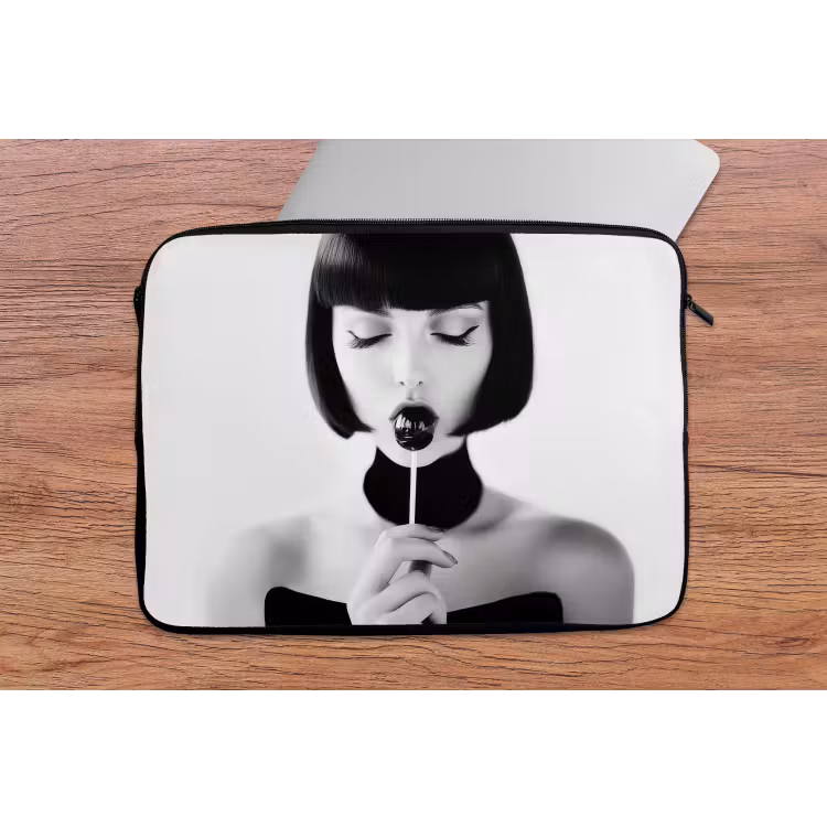 Laptophoes - Vrouw - Lolly - Zwart - Wit — 2