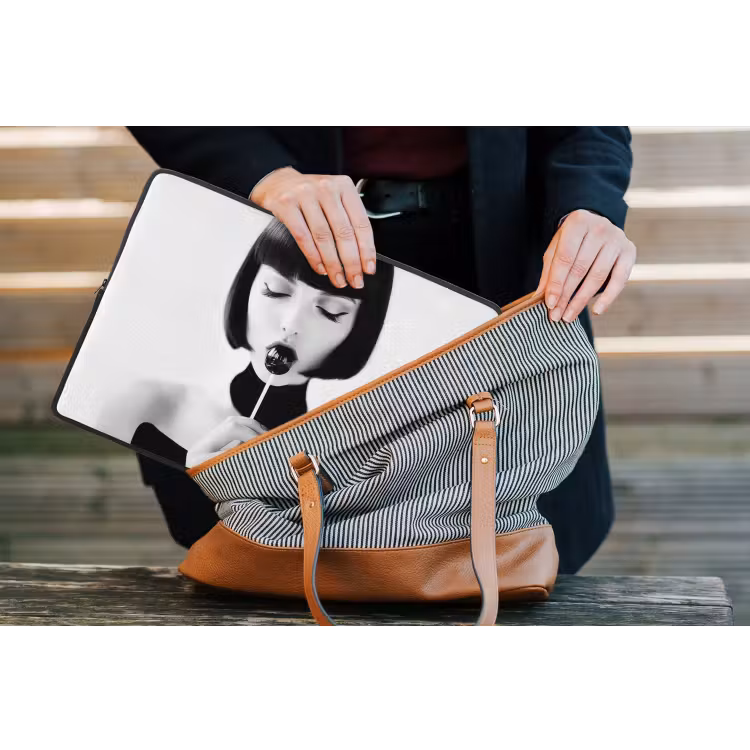 Laptophoes - Vrouw - Lolly - Zwart - Wit — 4