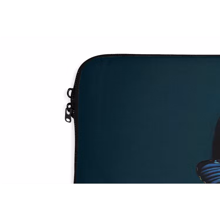 Laptophoes - Vrouw - Vlinder - Bril - Blauw - Modern - Portret — 6