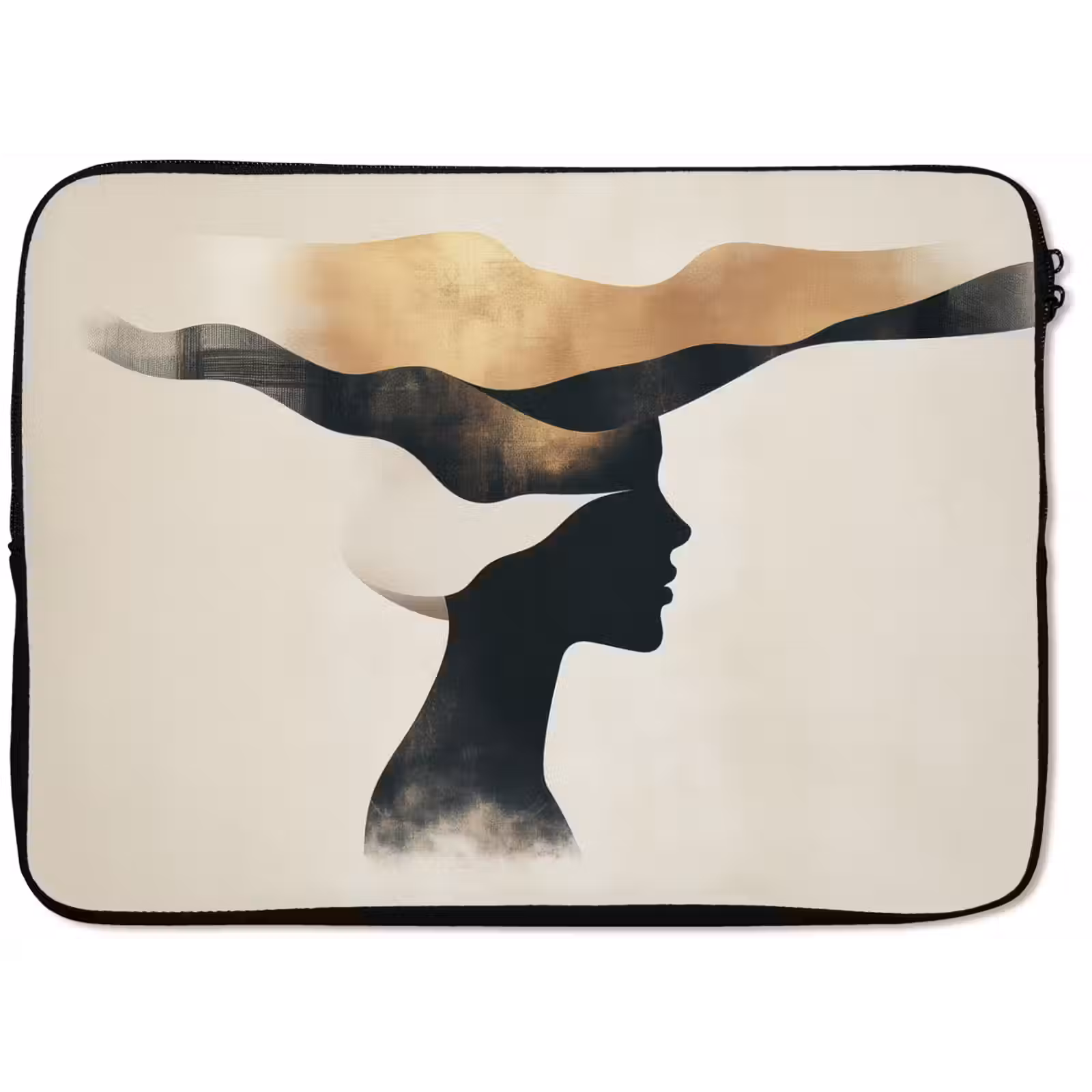 Laptophoes - Vrouw - Golven - Zwart — 1