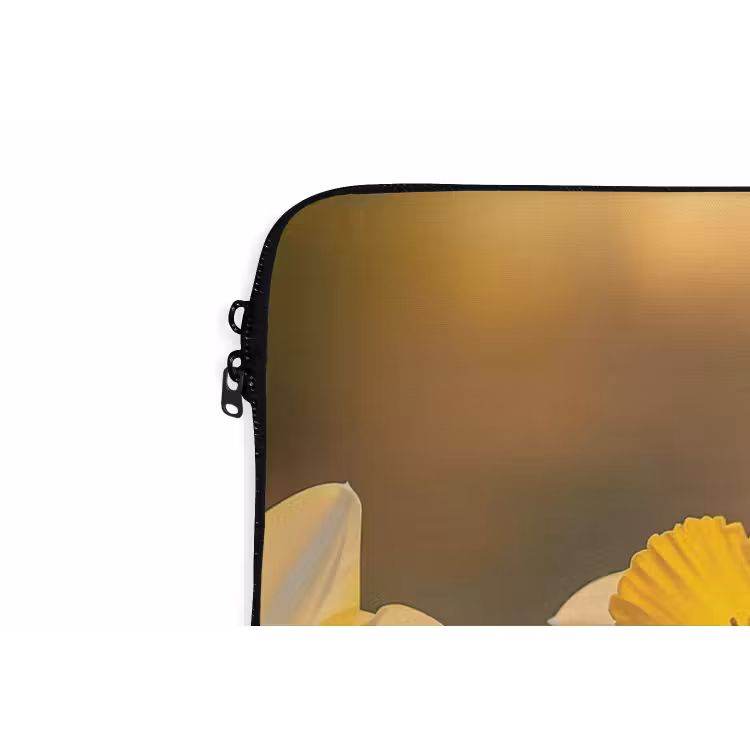 Laptophoes - Bloemen - Geel - Wazig — 6
