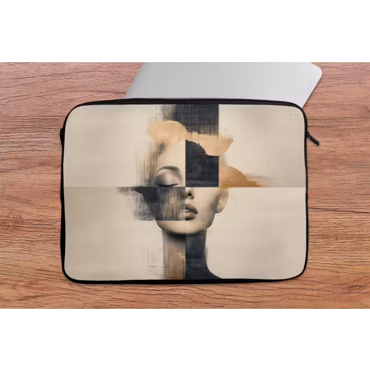 Laptophoes - Goud - Vrouw - Rechthoeken — 2
