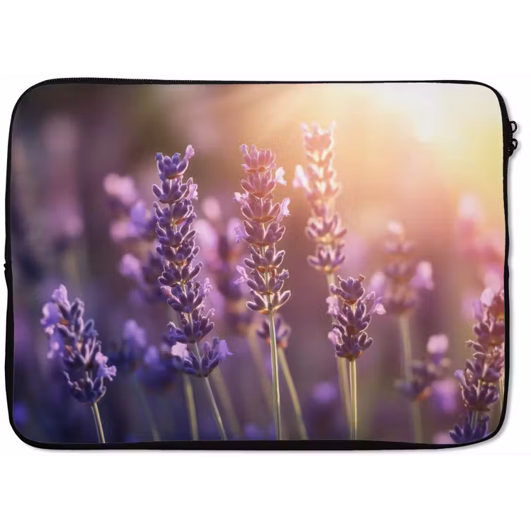 Laptophoes - Lavendelbloemen - Paars - Zonlicht — 1