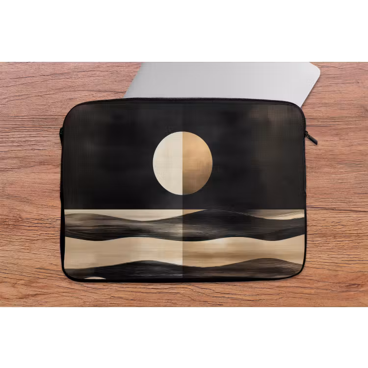 Laptophoes - Maan - Cirkel - Goud — 2