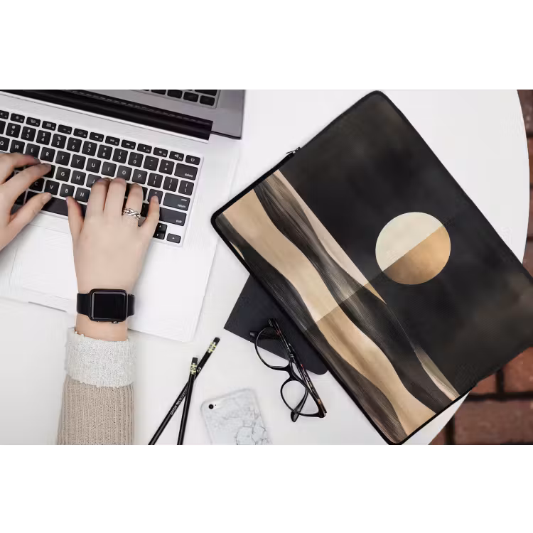 Laptophoes - Maan - Cirkel - Goud — 3