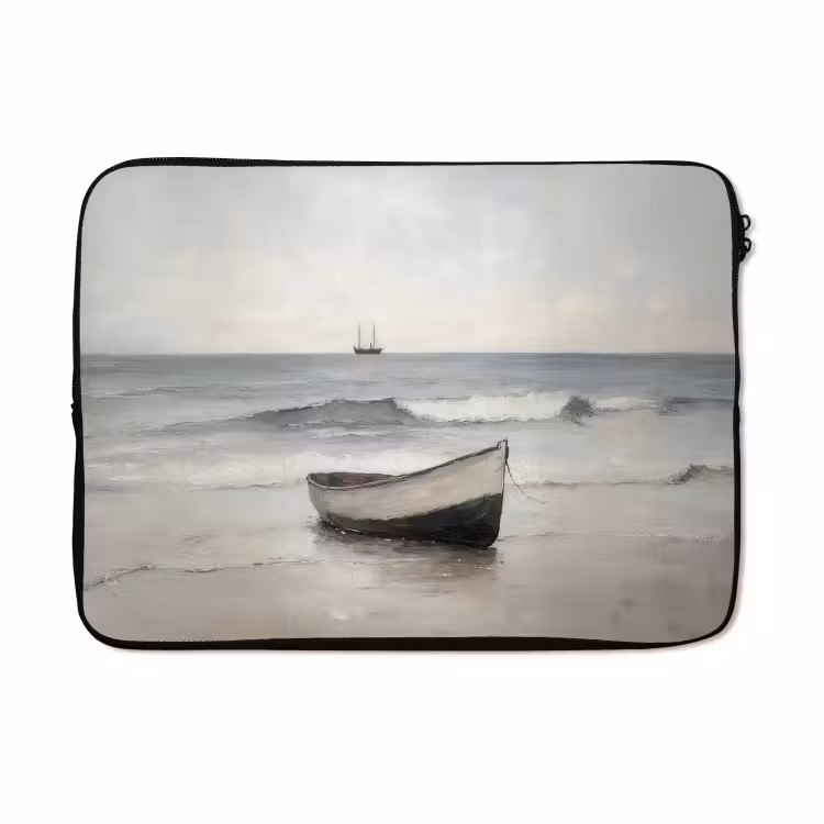 Laptophoes - Roeiboot - Zee - Horizon — 5