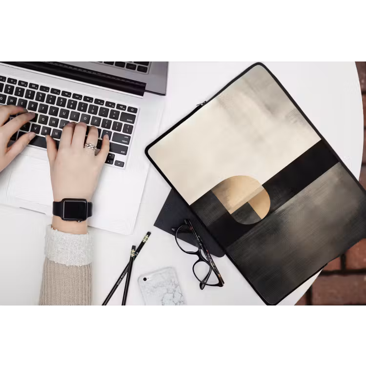 Laptophoes - Vormen - Modern - Zwart — 3