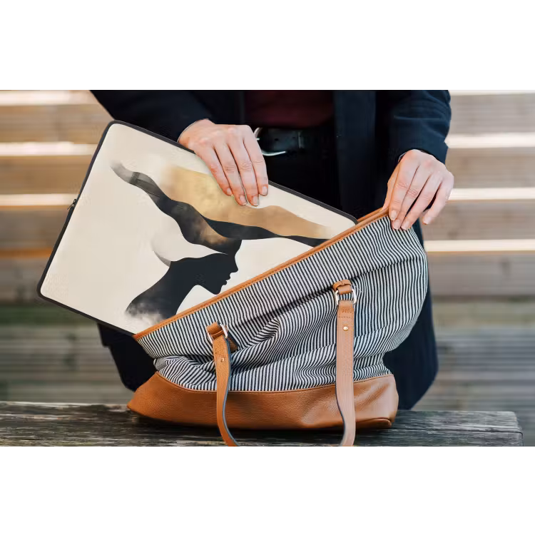 Laptophoes - Vrouw - Golven - Zwart — 4