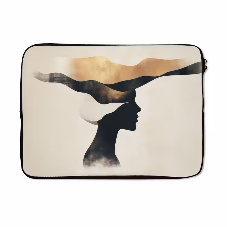 Laptophoes - Vrouw - Golven - Zwart — 5