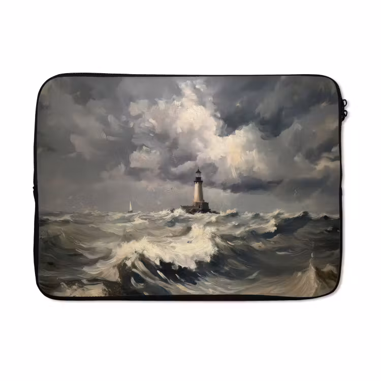 Laptophoes - Vuurtoren - Golven - Storm — 5