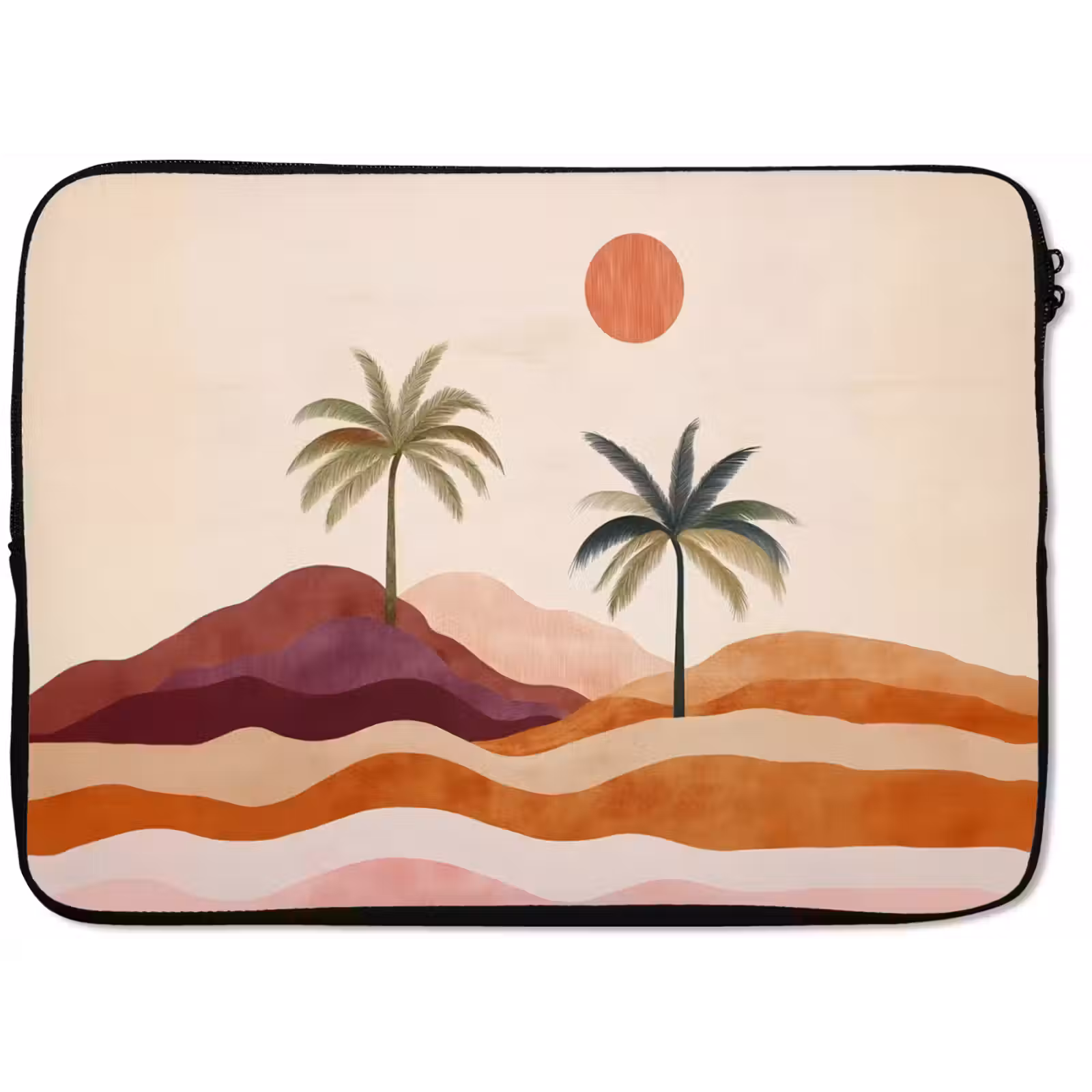 Laptophoes - Palmbomen - Abstract - Zon - Heuvels — 1