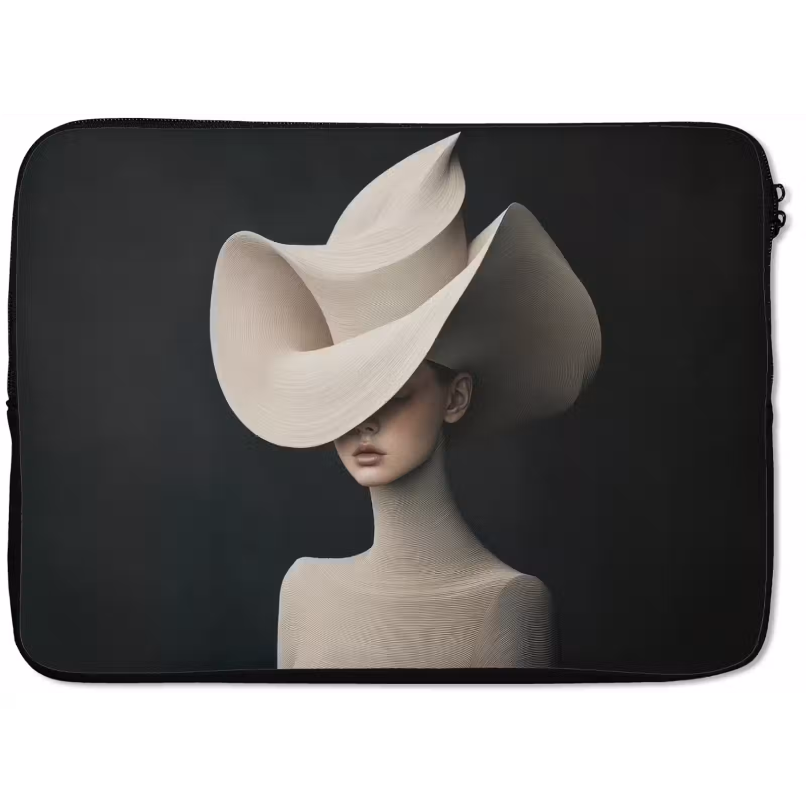Laptophoes - Vrouw - Golvende - Hoed — 1