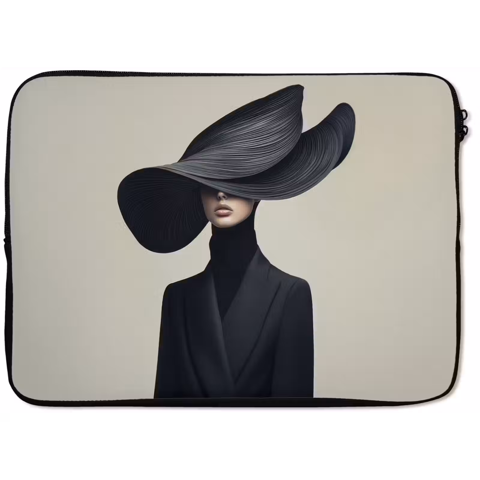 Laptophoes - Zwart - Vrouw - Hoed — 1
