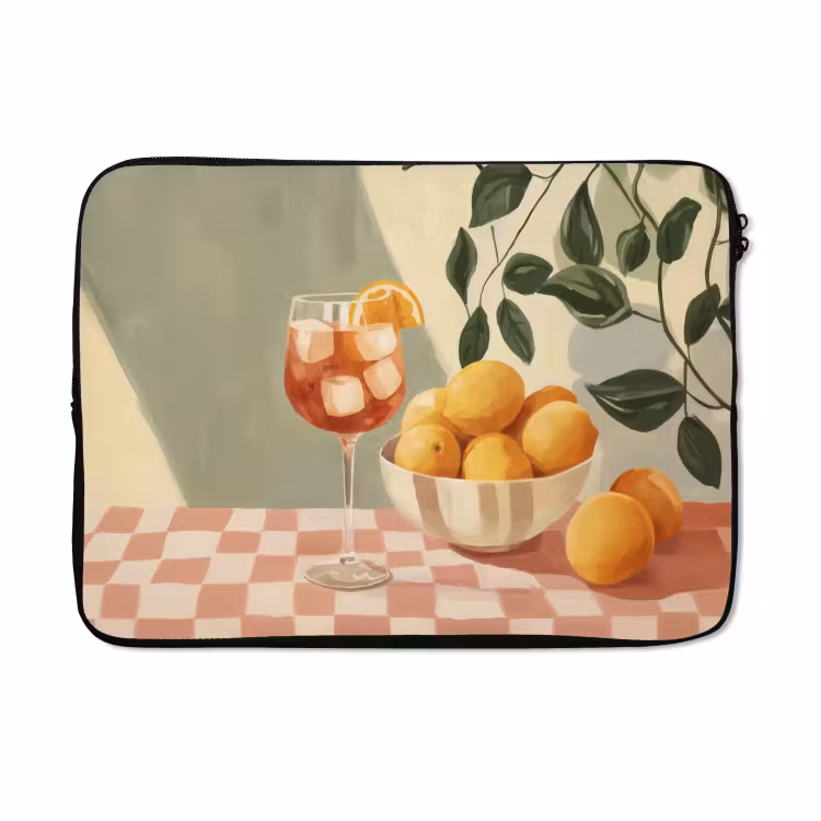 Laptophoes - Citroenen - Glas - Tafelkleed - Geblokt — 5
