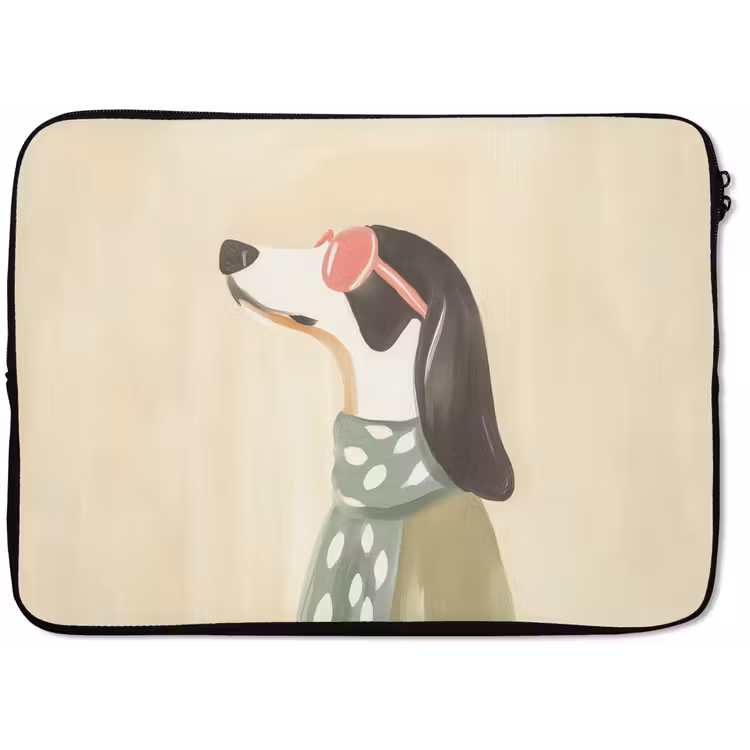 Laptophoes - Hond - Zonnebril - Sjaal — 1