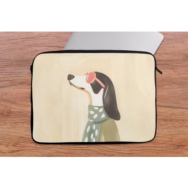 Laptophoes - Hond - Zonnebril - Sjaal — 2