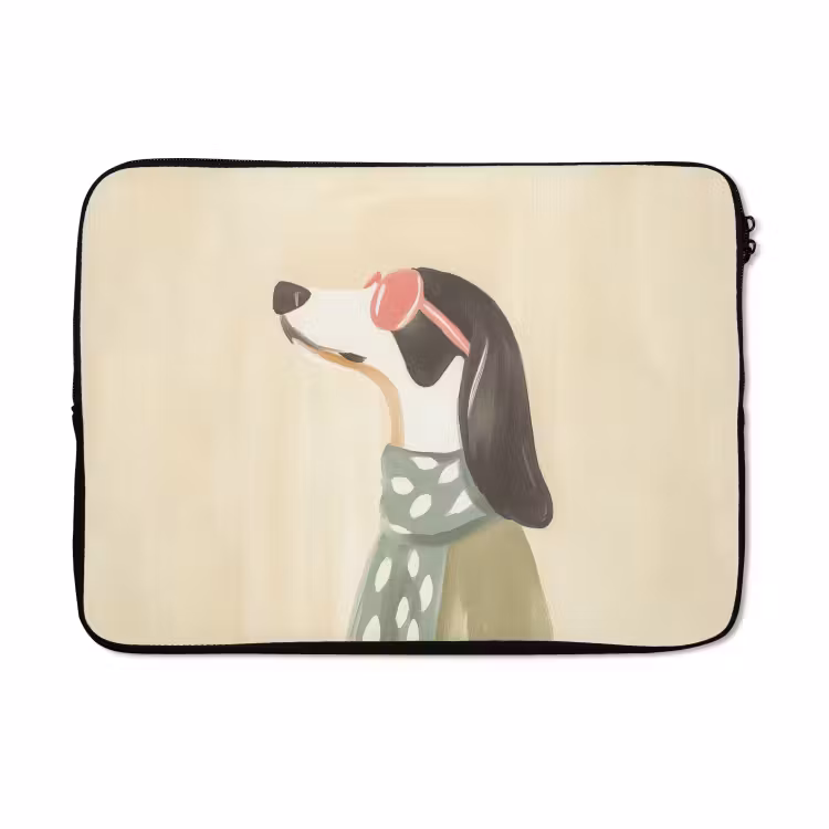 Laptophoes - Hond - Zonnebril - Sjaal — 5