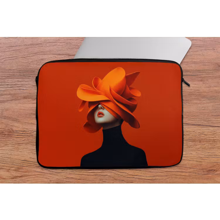Laptophoes - Oranje - Hoed - Vrouw — 2