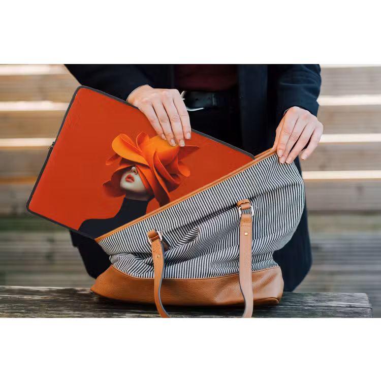 Laptophoes - Oranje - Hoed - Vrouw — 4