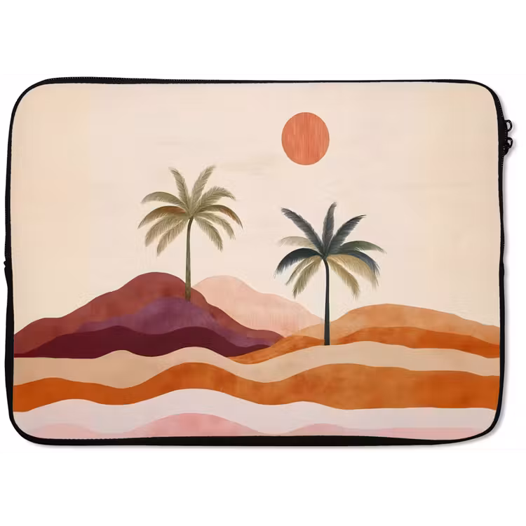 Laptophoes - Palmbomen - Abstract - Zon - Heuvels — 1
