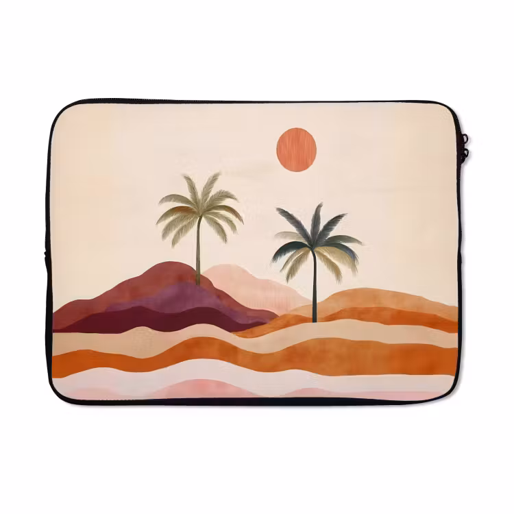 Laptophoes - Palmbomen - Abstract - Zon - Heuvels — 5