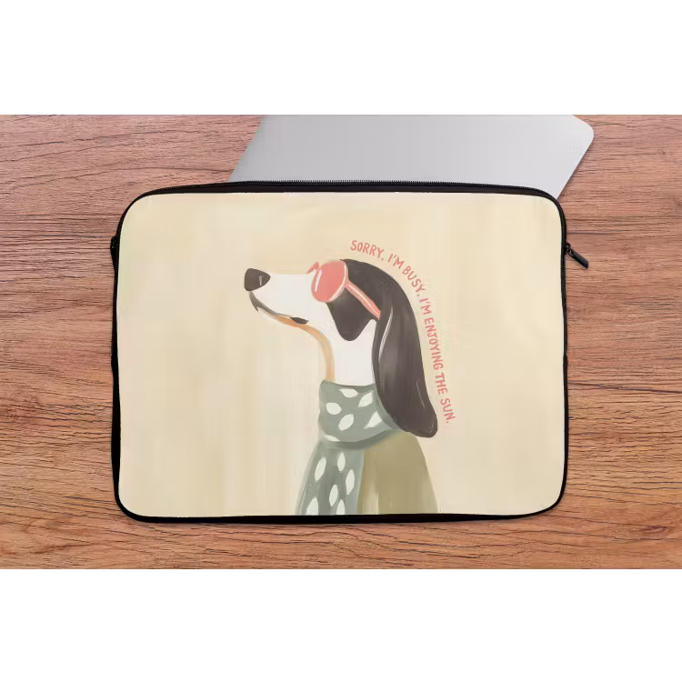 Laptophoes - Quote - Hond - Zonnebril — 2