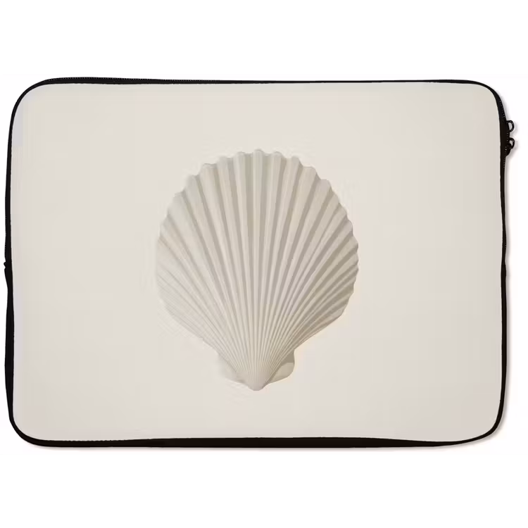 Laptophoes - Schelp - Minimalistisch - Wit — 1