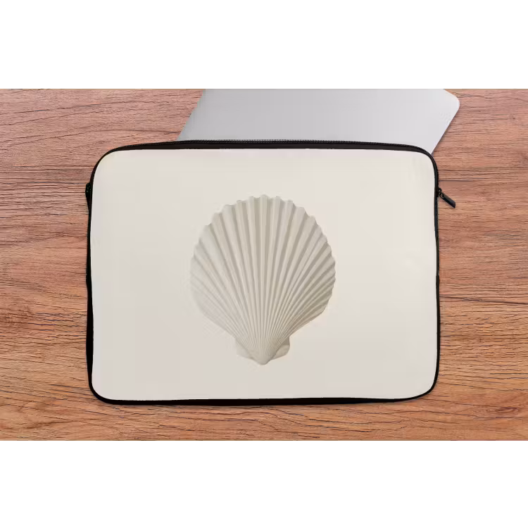 Laptophoes - Schelp - Minimalistisch - Wit — 2
