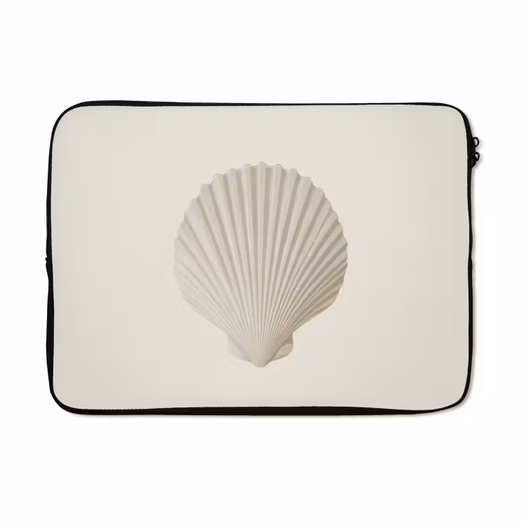 Laptophoes - Schelp - Minimalistisch - Wit — 5