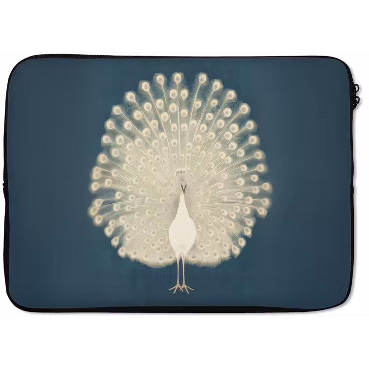 Laptophoes - Vogel - Blauw - Vintage — 1
