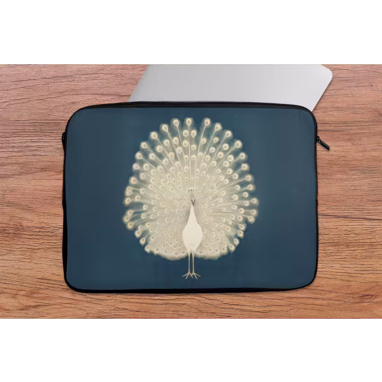 Laptophoes - Vogel - Blauw - Vintage — 2