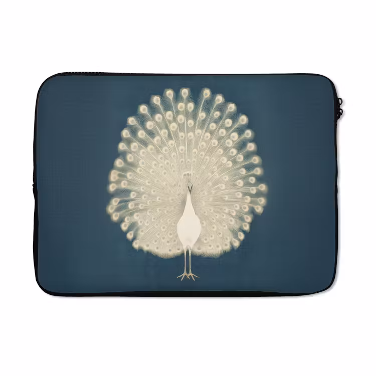 Laptophoes - Vogel - Blauw - Vintage — 5