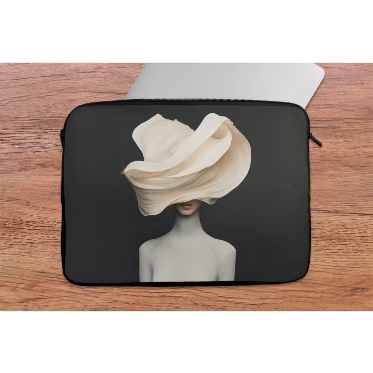 Laptophoes - Vrouw - Beige - hoed — 2