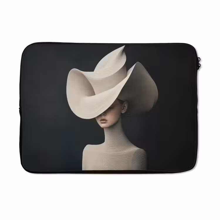 Laptophoes - Vrouw - Golvende - Hoed — 5