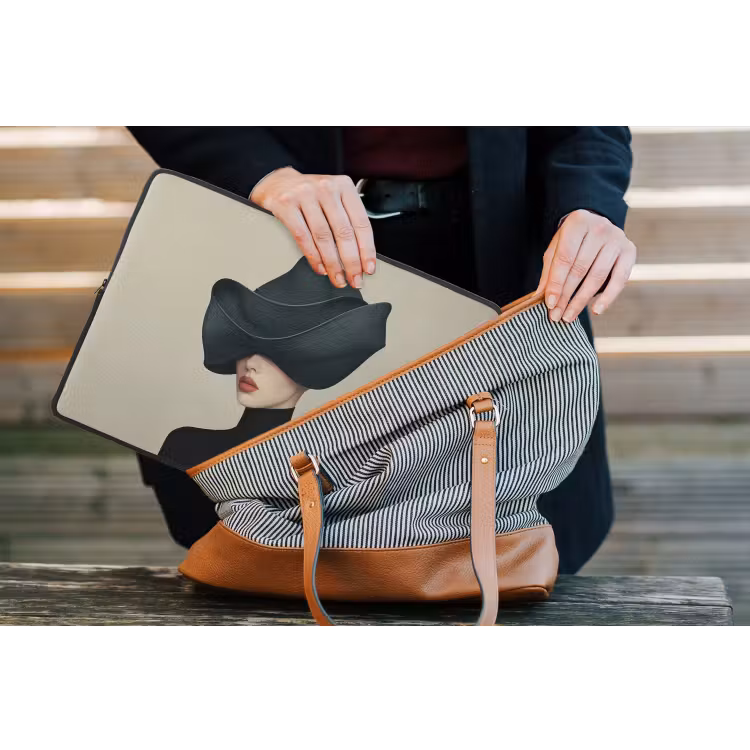 Laptophoes - Vrouw - Groen - Hoed — 4