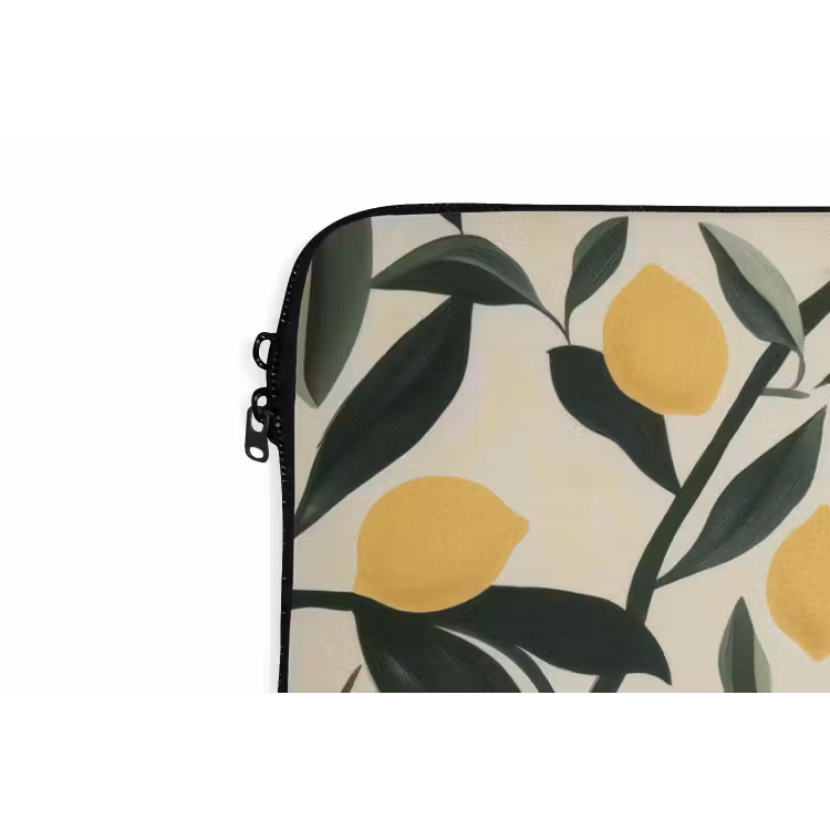 Laptophoes - Vrouw - Mand - Citroenen - Bladeren — 6