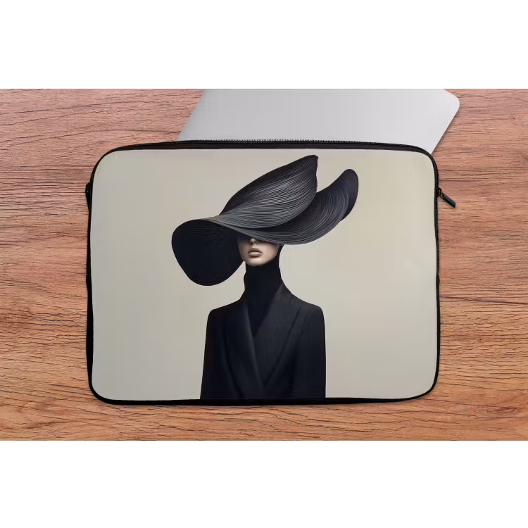 Laptophoes - Zwart - Vrouw - Hoed — 2