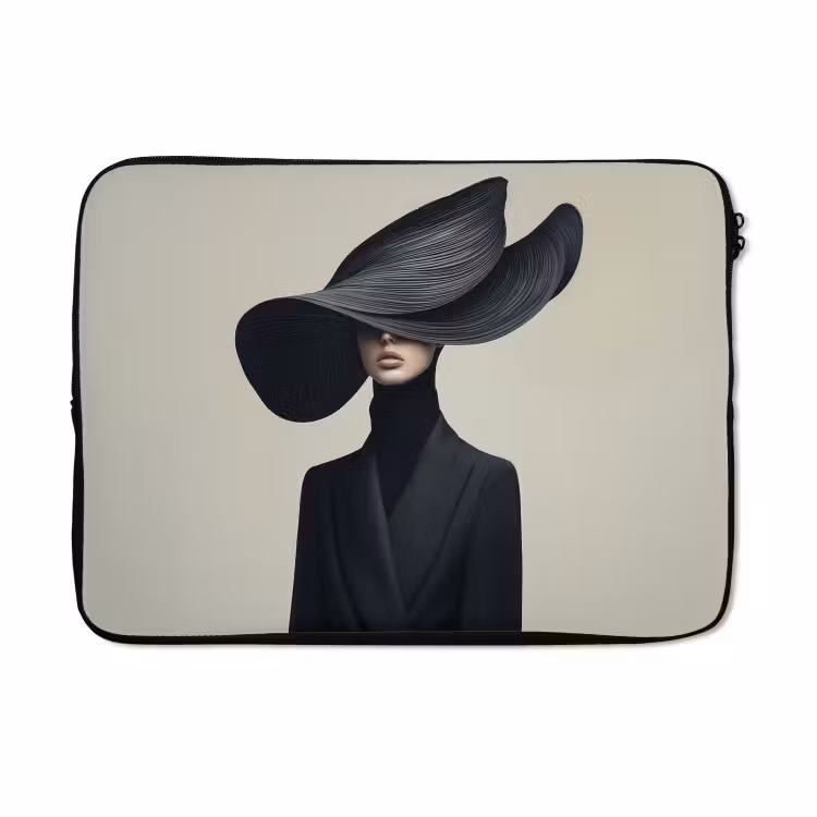 Laptophoes - Zwart - Vrouw - Hoed — 5