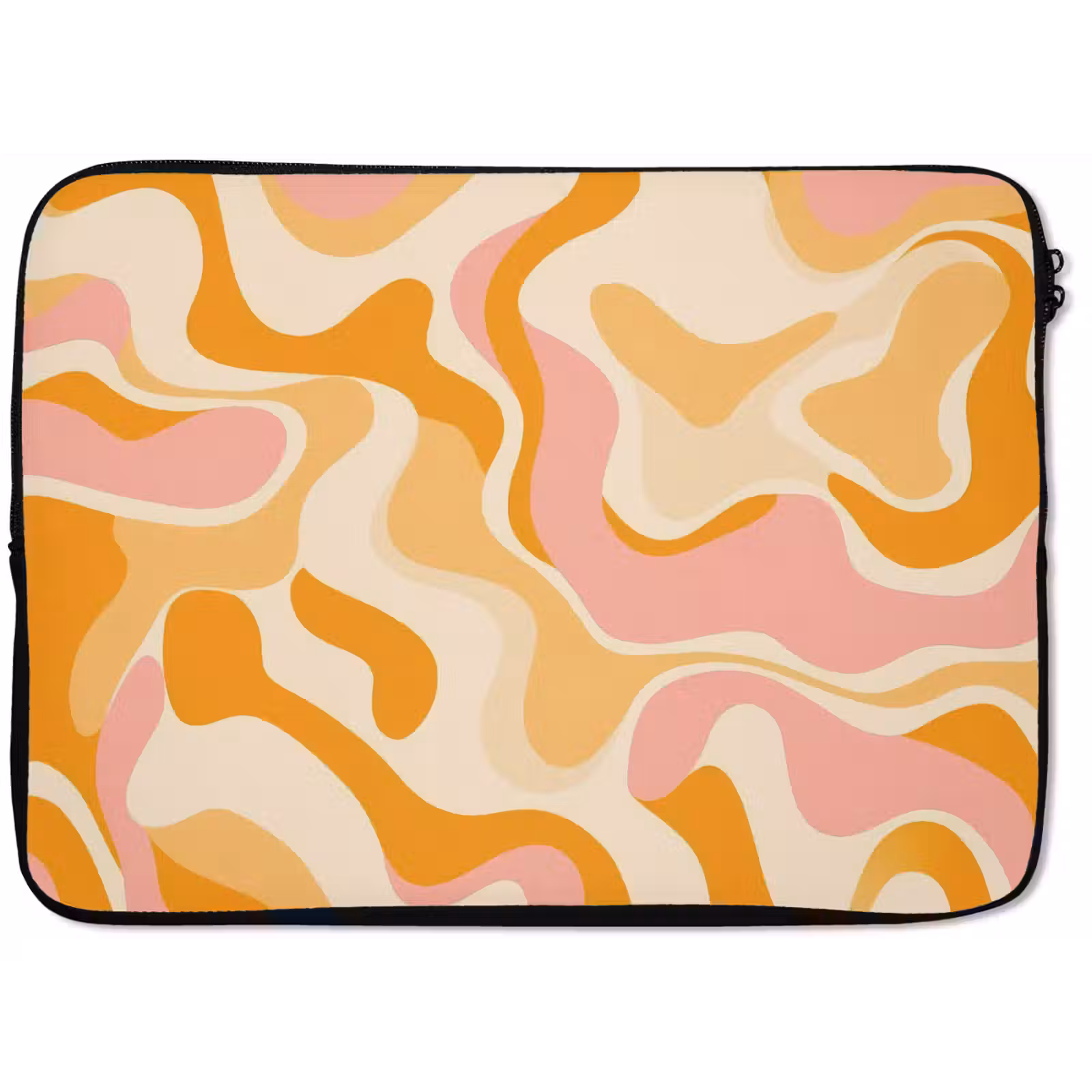 Laptophoes - Abstract - Golvend - Oranje — 1