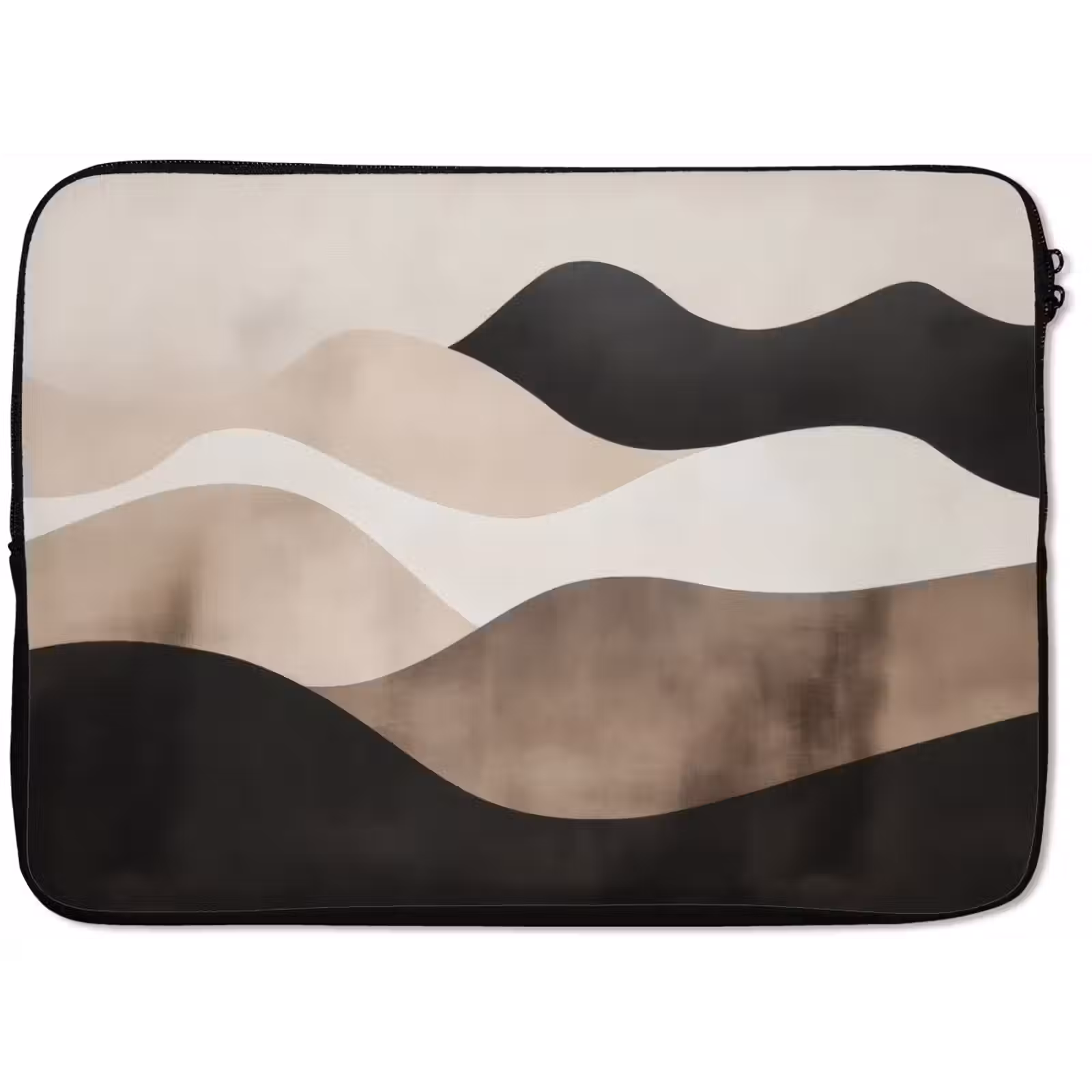 Laptophoes - Abstract - Landschap - Golven - Crèmekleur — 1