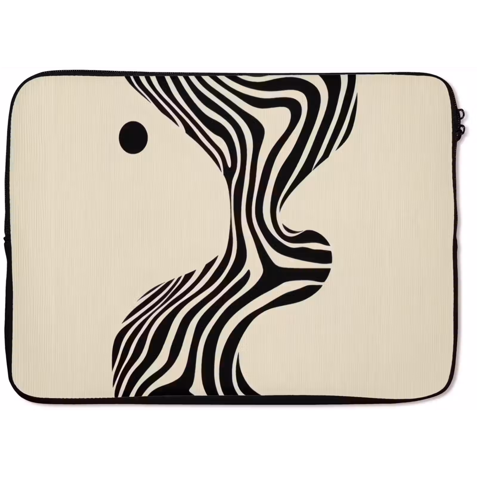 Laptophoes - Beige - Lijnen - Golvend - Abstract — 1